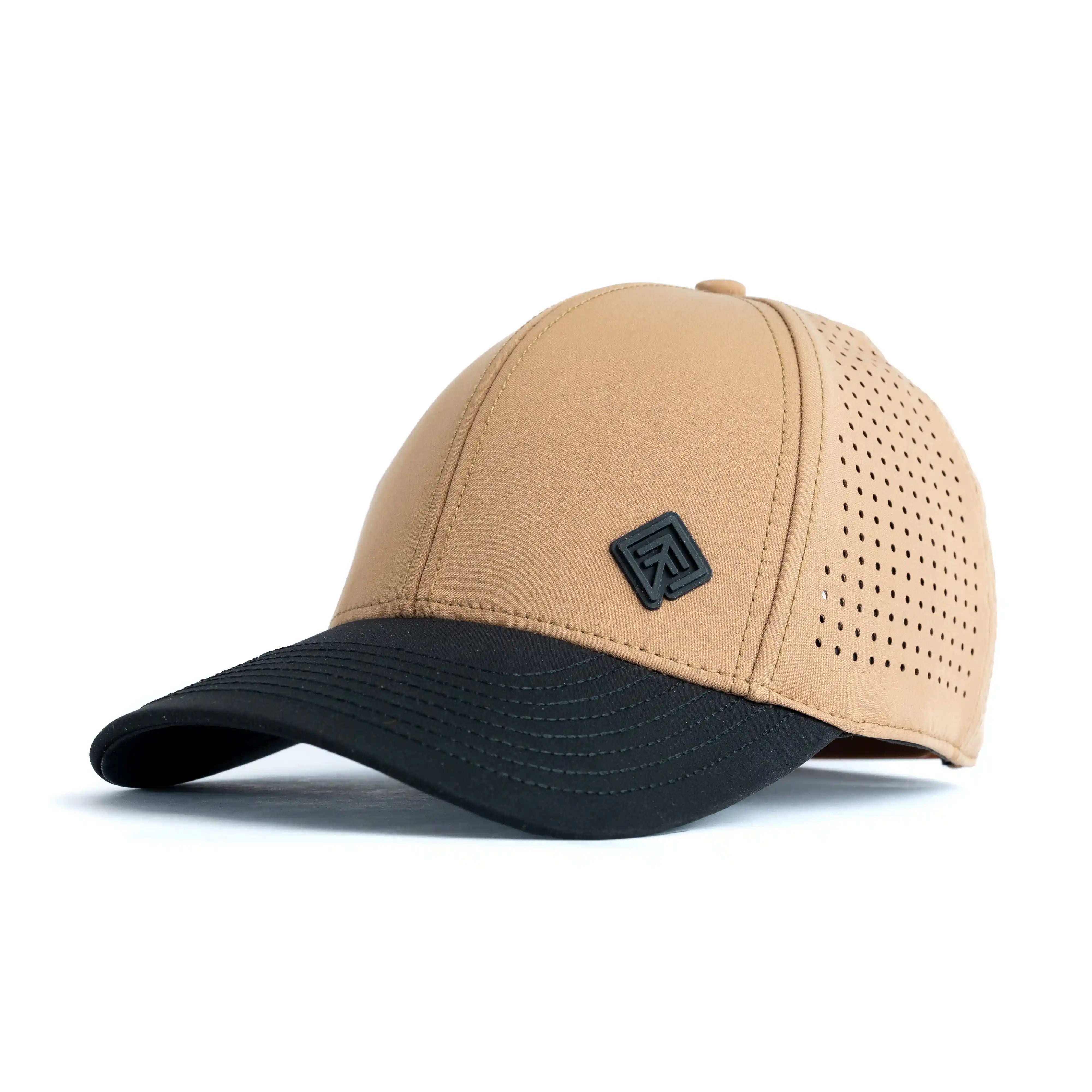 Terreno tan and black perforated hat