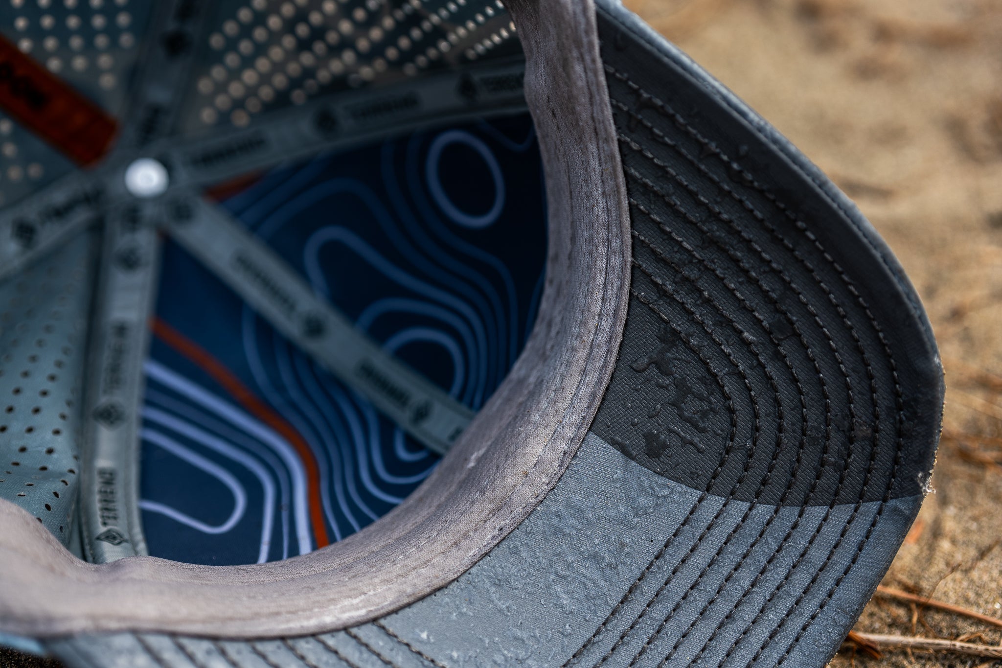 Terreno hat brim and lining closeup