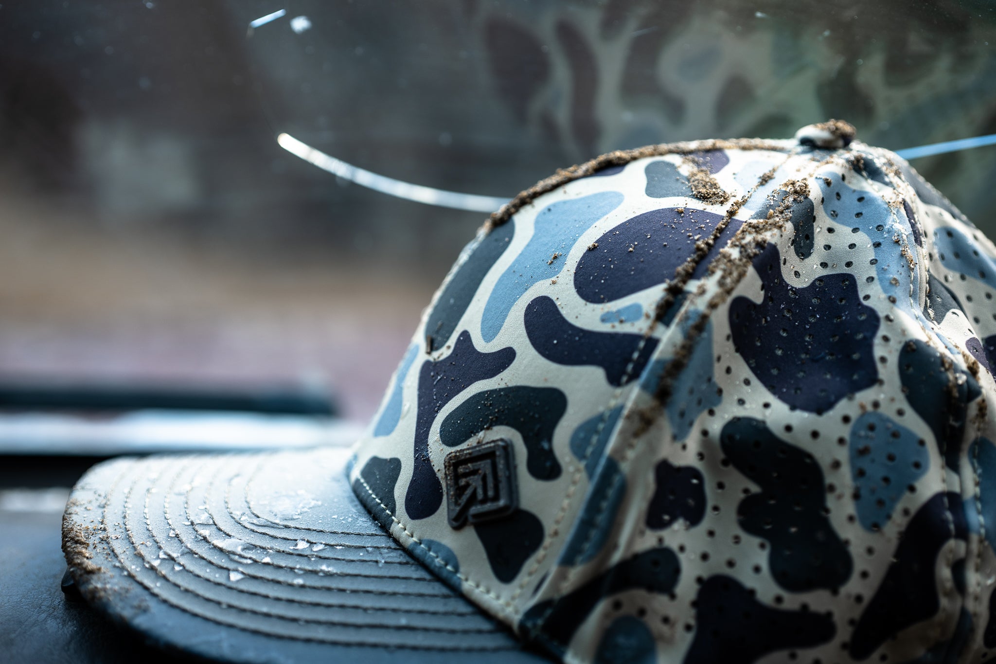Muddy Terreno camo hat up close